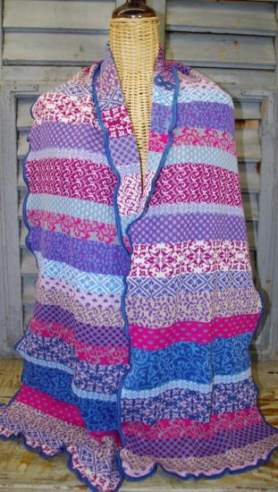 Preview: Invero Schal Flora Provence, reine Baumwolle, Biobaumwolle (kbA